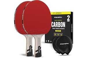 PRO-SPIN Ping Pong Paddles – ITTF Approved Professional Table Tennis Rackets with Carbon Fiber for Superior Control | 7-Ply B
