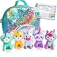 Unicorns Gifts for Girls Unicorn Stuffed Animals for Girls- Unicorn Toys for Girls Age 3 4 5 6 7 8 Year Old Little Girl Toys Plushies Stuffed Animal Plush Squishies Rainbow Toy Purse Little Girl Gifts