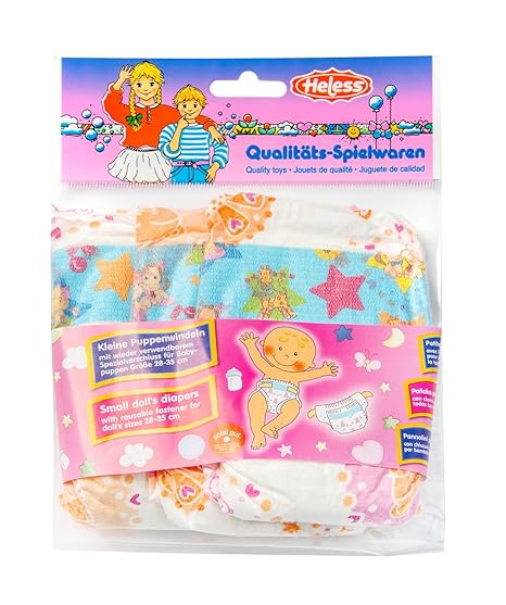 Heless 375 Puppenwindeln 3er, Größe 28 - 35 cm