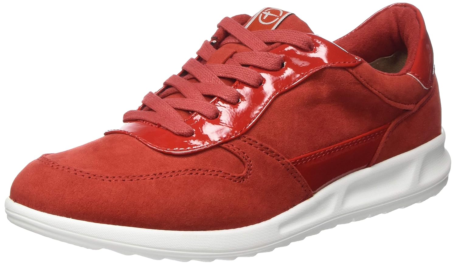 Tamaris Sneakers Basse Donna – Modello 1-1-23625-24 – Colore Bianco, Mix Materiali, Chiusura Con Lacci, Soletta Rimovibile, Altezza Tacco 3 Cm