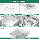 Odoland Portable Collapsible BBQ Fire Pit Stainless Steel Grill 43x43x31cm view 5
