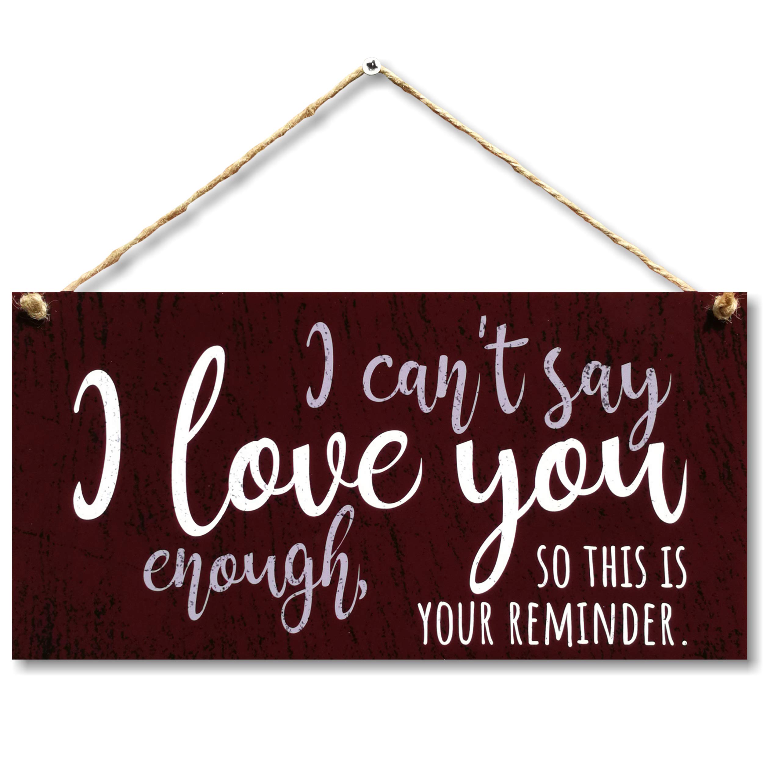CARISPIBET I can't say love you enough times home signs house decorative plaques cute decorative gift for the room 6" x 12"