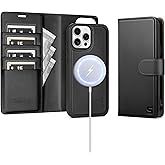 Shieldtop Compatible with Magsafe Magnetic 2 in 1 Detachable iPhone 14 Pro Max Wallet Case with Card Holder Credit Slots Men Women,PU Leather RFID Blocking Flip Kickstand for Apple 14 Pro Max,Black