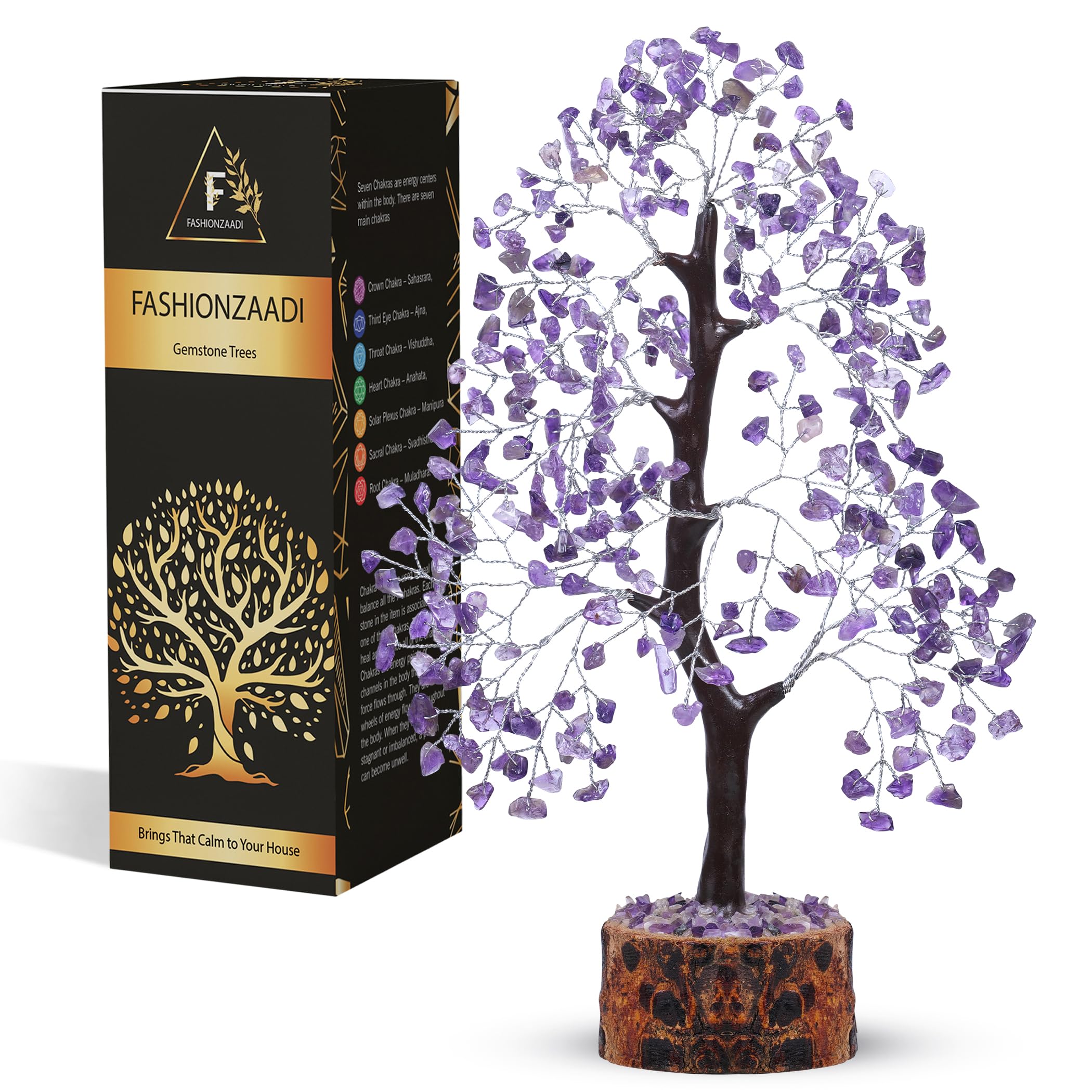 Amethyst Gemstone Tree of Life, Feng Shui Tree, Wealth & Prosperity Good Luck Tree, Ornament Sculpture, Gifts for Women, Crystal Tree, Healing Gemstones, Spiritual Mystical Gift, Gifts For Women