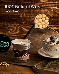 M&SENSE Vegan Soy Wax Candle, Sea Salt Coffee