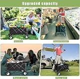 HOFTME Foldable Cart 220LBS Large Capacity All Terrain Wheels Black view 7