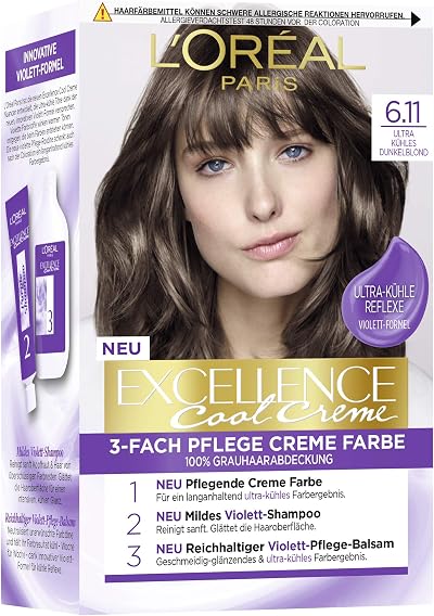 L'Oréal Paris Excellence Cool Creme 6.11 Ultra Ash Dark Blonde Set