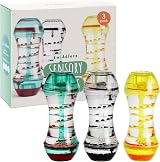 THE TWIDDLERS 3 Sensory Liquid Motion Timers Spiral Colors 15cm