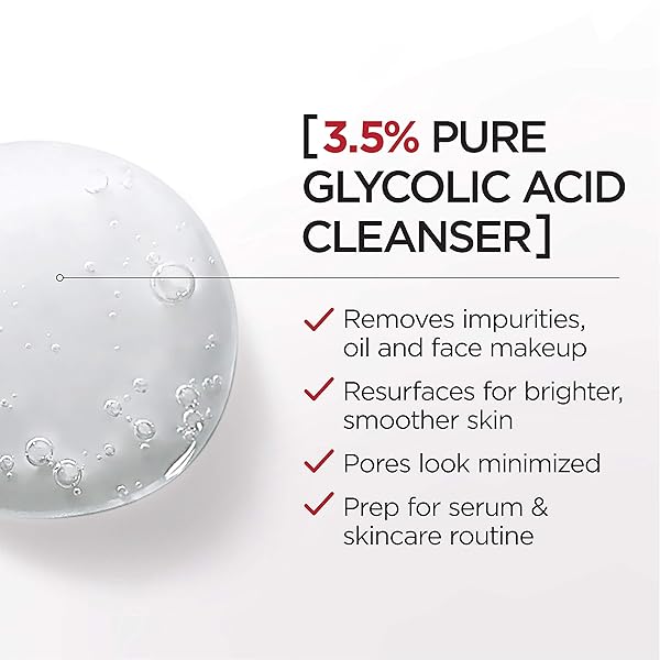 L’OREAL PARIS REVITALIFT 3.5% PURE GLYCOLIC ACID BRIGHTENING CLEANSING GEL WTH SALICYLIC ACID 6.7 FL OZ