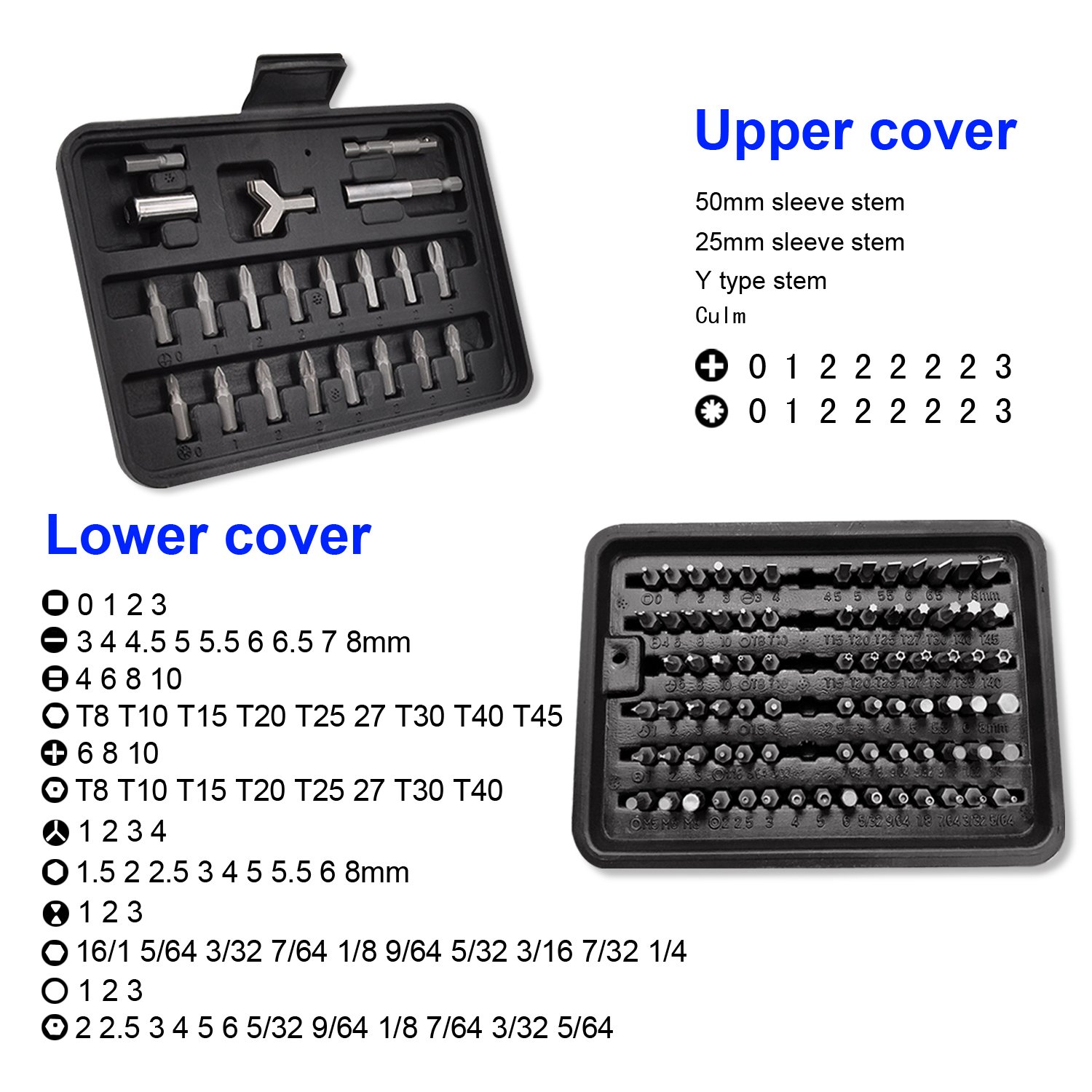 Werktough PT001 100-Piece Screwdriver Bit Set All Purpose Security Bit Set with Tough Case