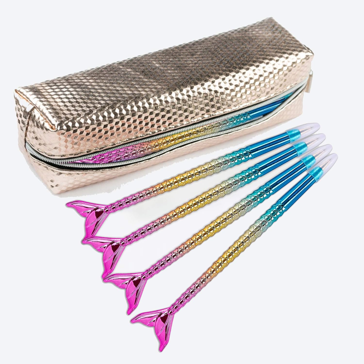 Penne a Sfera Sirena Penna Creativo Romanzo Coda di Pesce Styling Penna per Scrittura Inchiostro Blu Penne a Sfera per Ufficio Scuola Forniture Regalo per Bambini Cancelleria 6 Pezzi