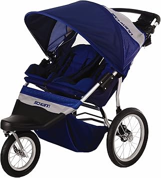 schwinn double jogging stroller blue
