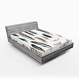 Ambesonne Animal 2 Pack Fitted Sheet, Bird Body