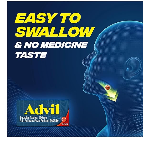 ADVIL PAIN RELIEVER AND FEVER REDUCER, IBUPROFEN 200MG FOR PAIN RELIEF – 24 COATED TABLETS