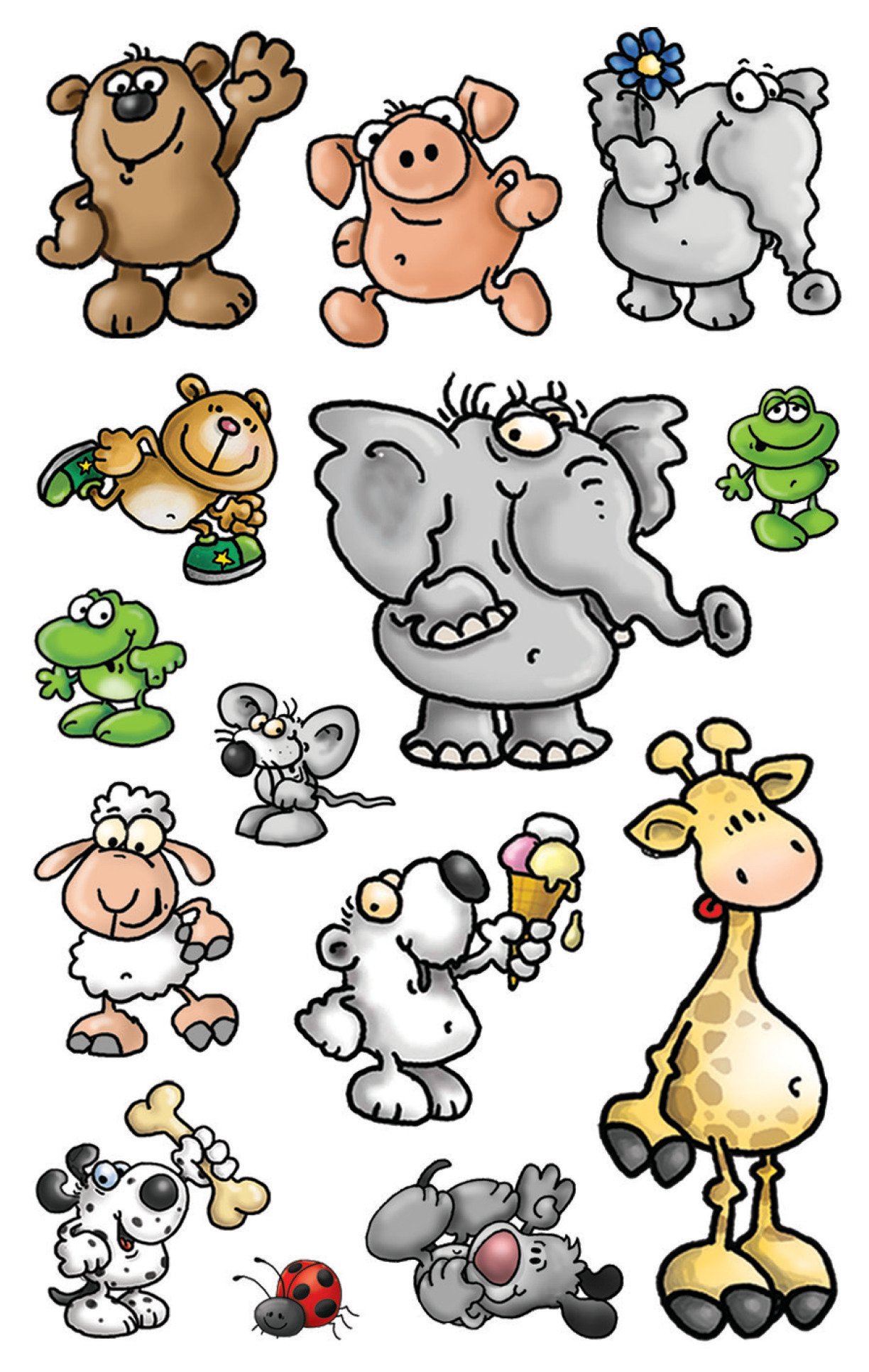 Avery Zweckform 53193 Children Sticker, Animals, 42 "