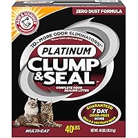 Arm & Hammer Clump & Seal Platinum Cat Litter, Multi-Cat, 40 Pound (Pack of 1)