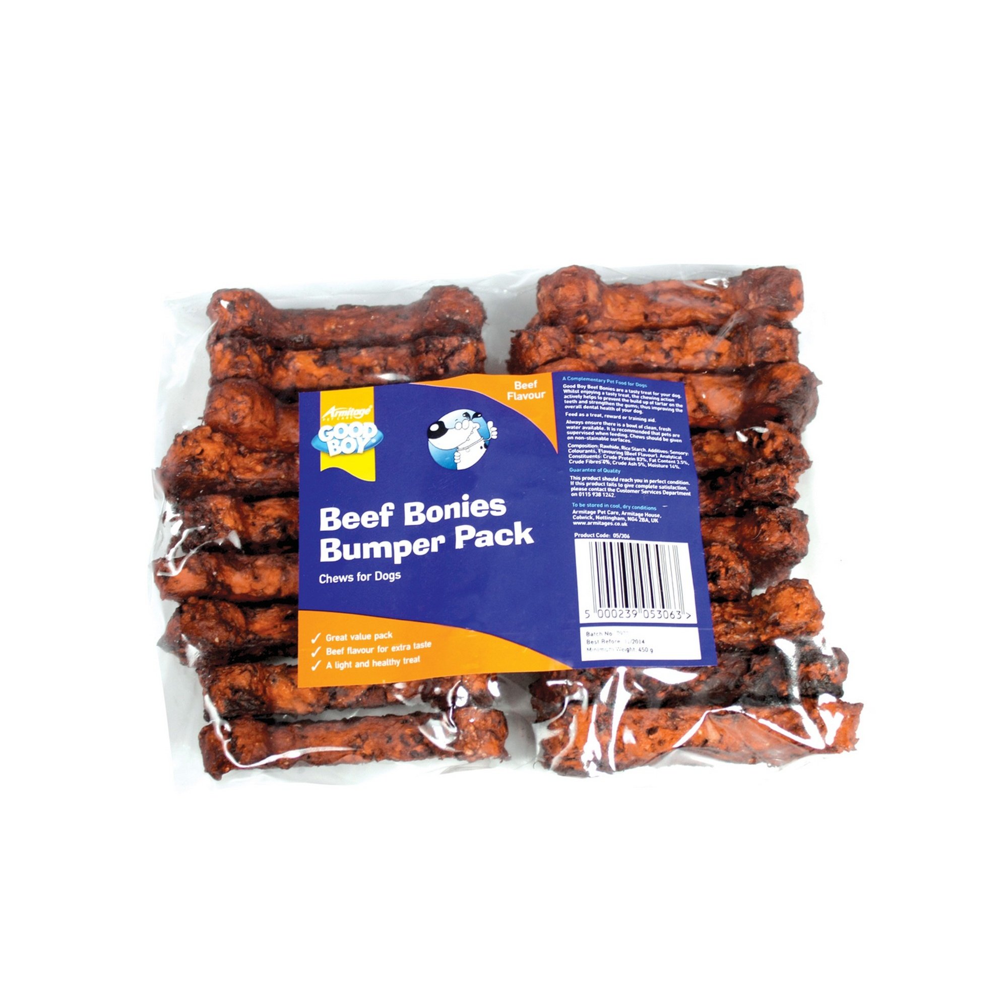 Good Boy - Munchy Beef Bonies Bumper Pack - Dog Chews - A Perfect Treat or Reward - Pack of 18 - Dog Training Treats