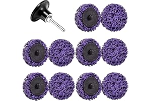 LAIWOO 11 Pack 2" Quick Change Easy Strip It Discs for Drill, Paint Stripper Abrasive Wheel Disc, Poly Abrasive Wheel, Cleans Welds Rust Paint Removal Wheel