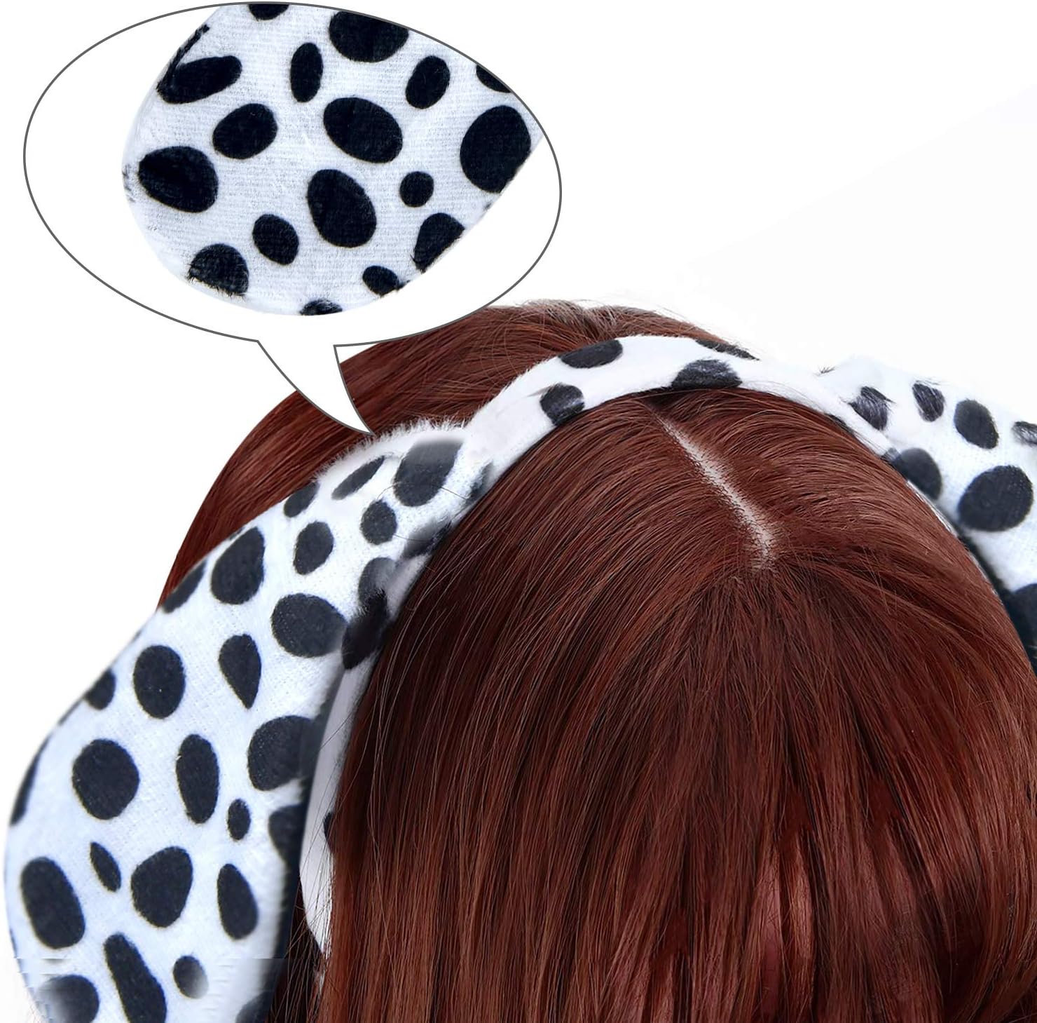 Coopay 9 Pieces Christmas Dalmatian Costume Set Dog Ears Headband Kit Include Dalmatian Ears Headbands Bow Tie and Dalmatian Tail for Christmas Halloween New Year Cosplay Costume or Party Decoration: Toys & Games