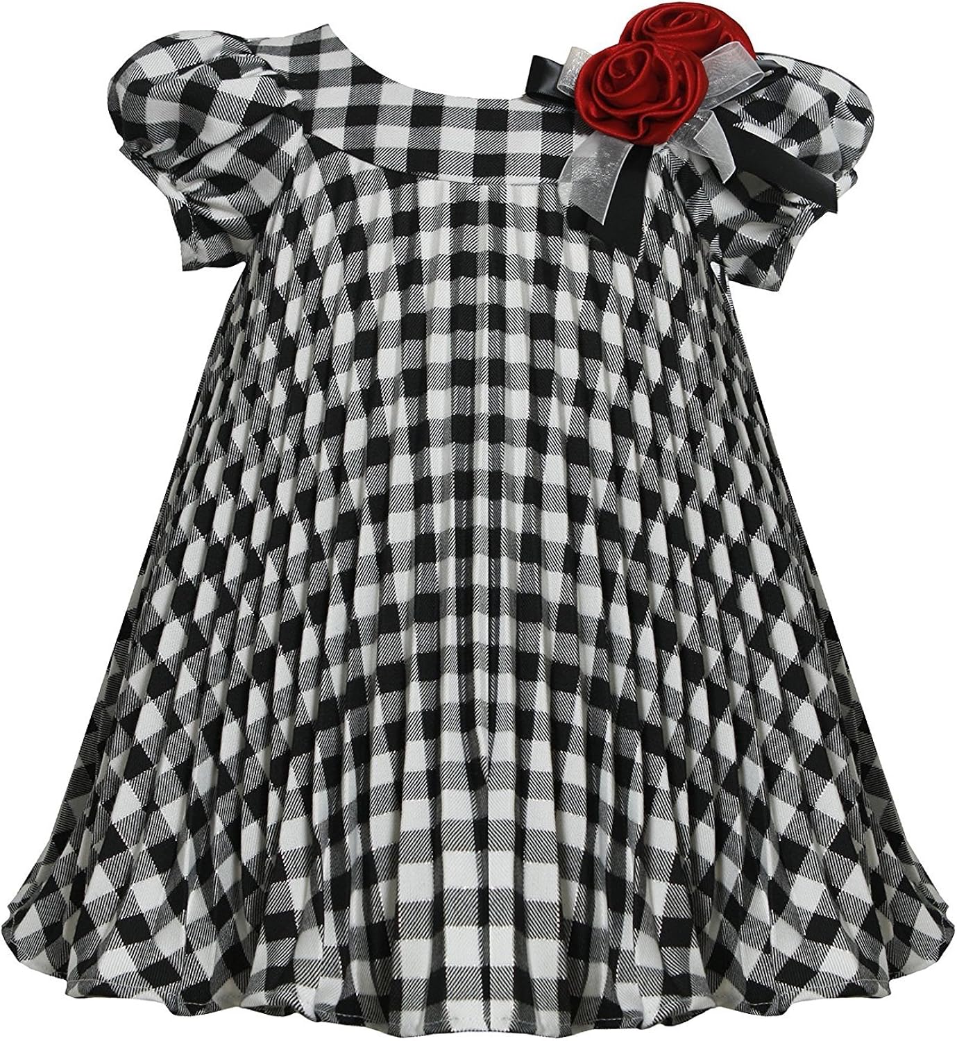 bonnie jean metallic plaid dress