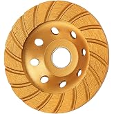 KSEIBI 644050 Super Turbo Diamond Cup Wheel 4-1/2 Inch (115 mm) | Polishing and Cleaning Stone Concrete Surface, Cement, Marble, Rock, Granite, and Thinset Removing, Angle Grinder Wheels Cup