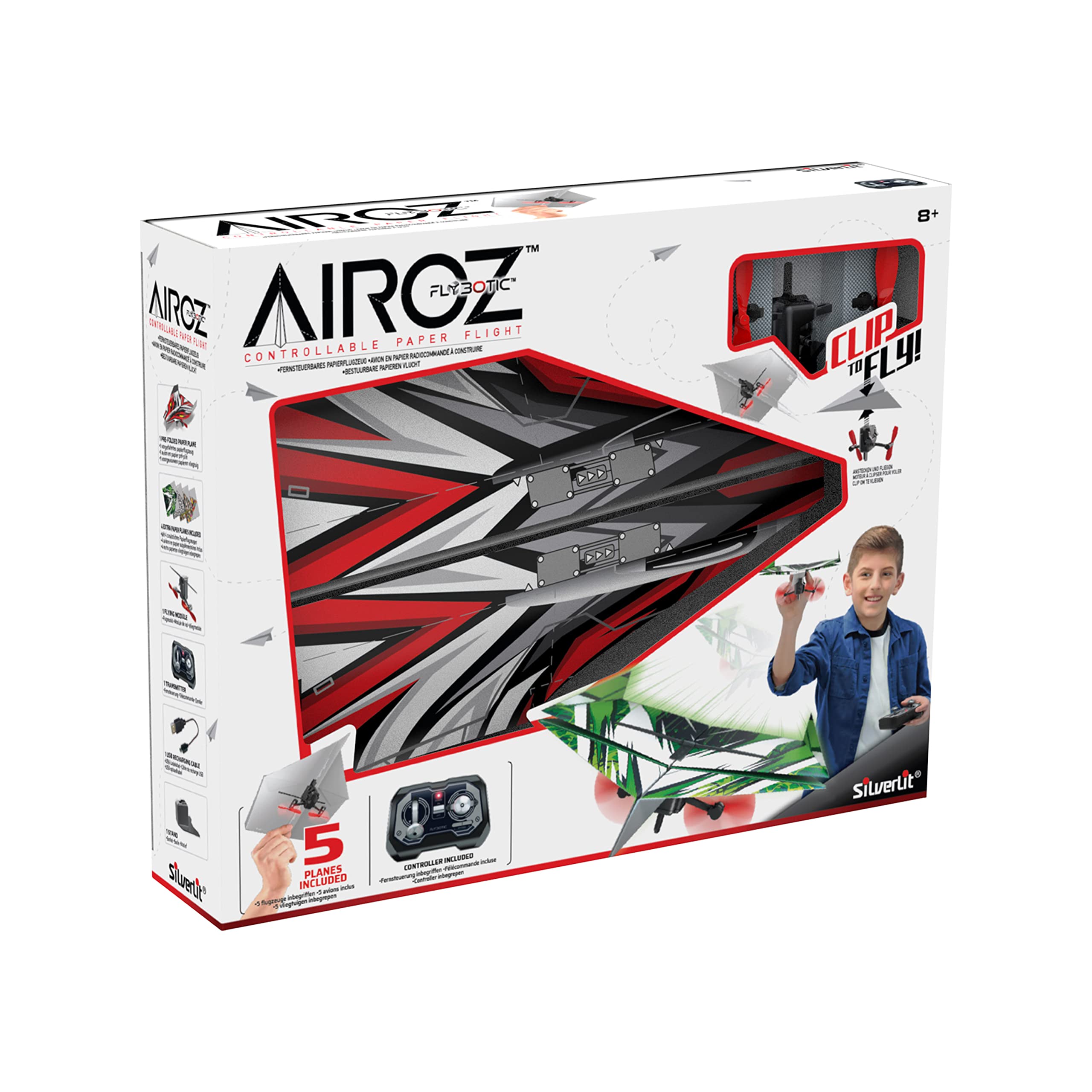 FLYBOTIC Remote Controlled Aircraft - Radio Controlled Paper Plane with Powerful Twin Motors - suitable for kids ages 8+