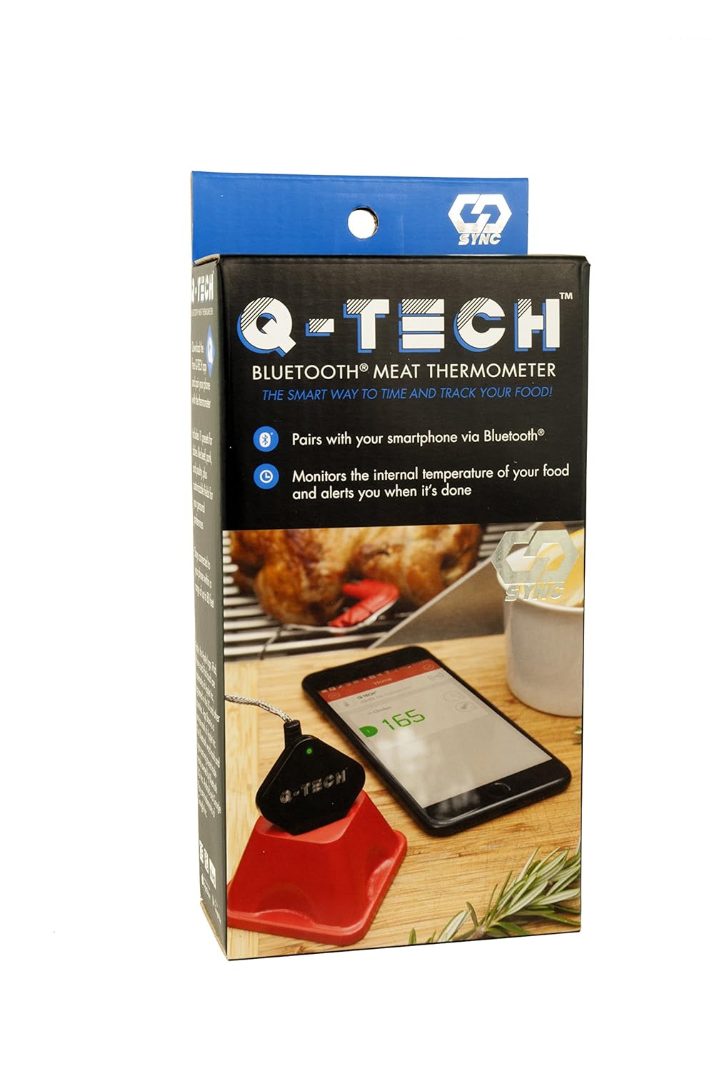 Amazon.com : Charcoal Companion CC4130 Q-Tech Bluetooth Food Meat  Thermometer for BBQ Grill Oven : Garden & Outdoor