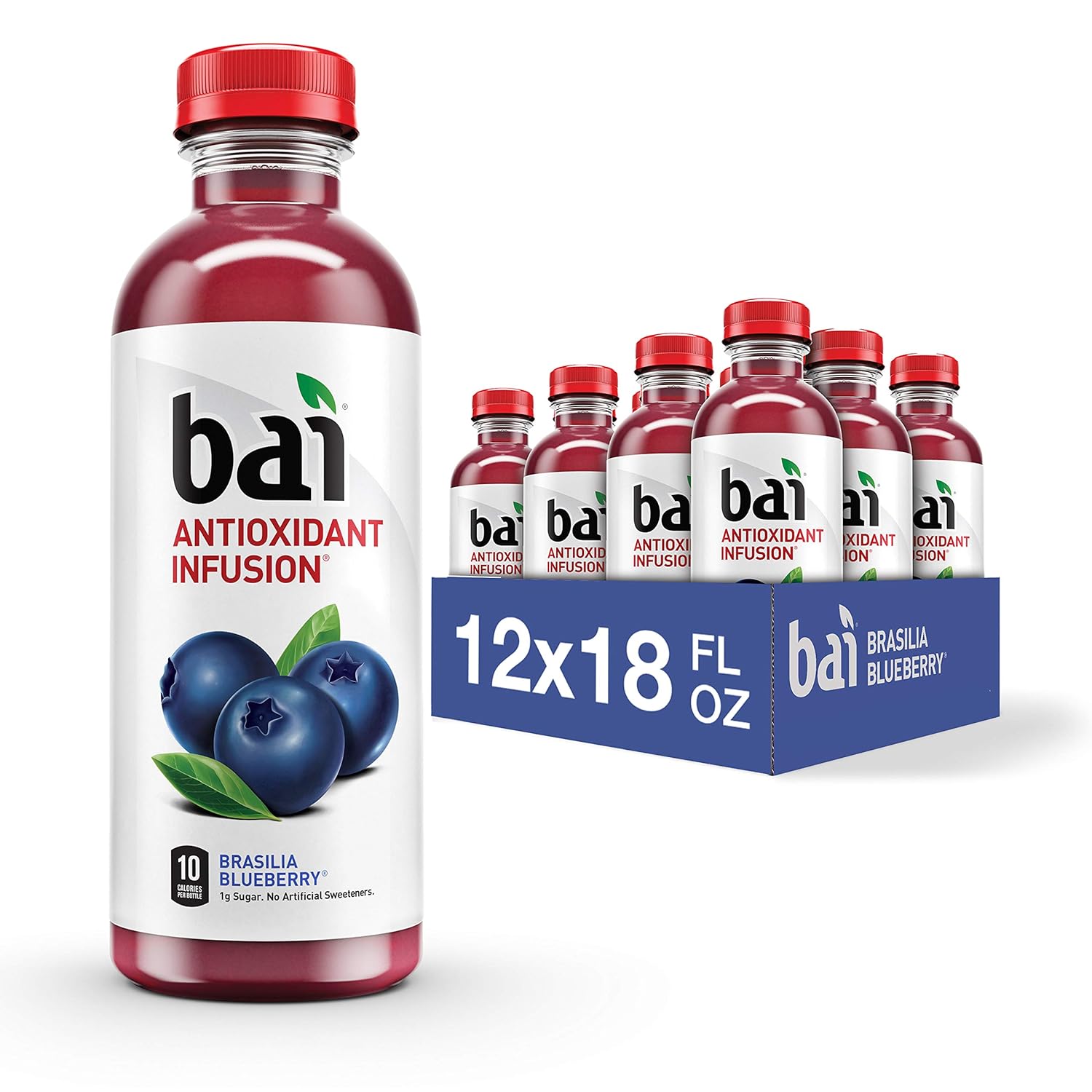 Bai Brasilia Blueberry, Antioxidant Infused Beverage, 18 Fluid Ounce