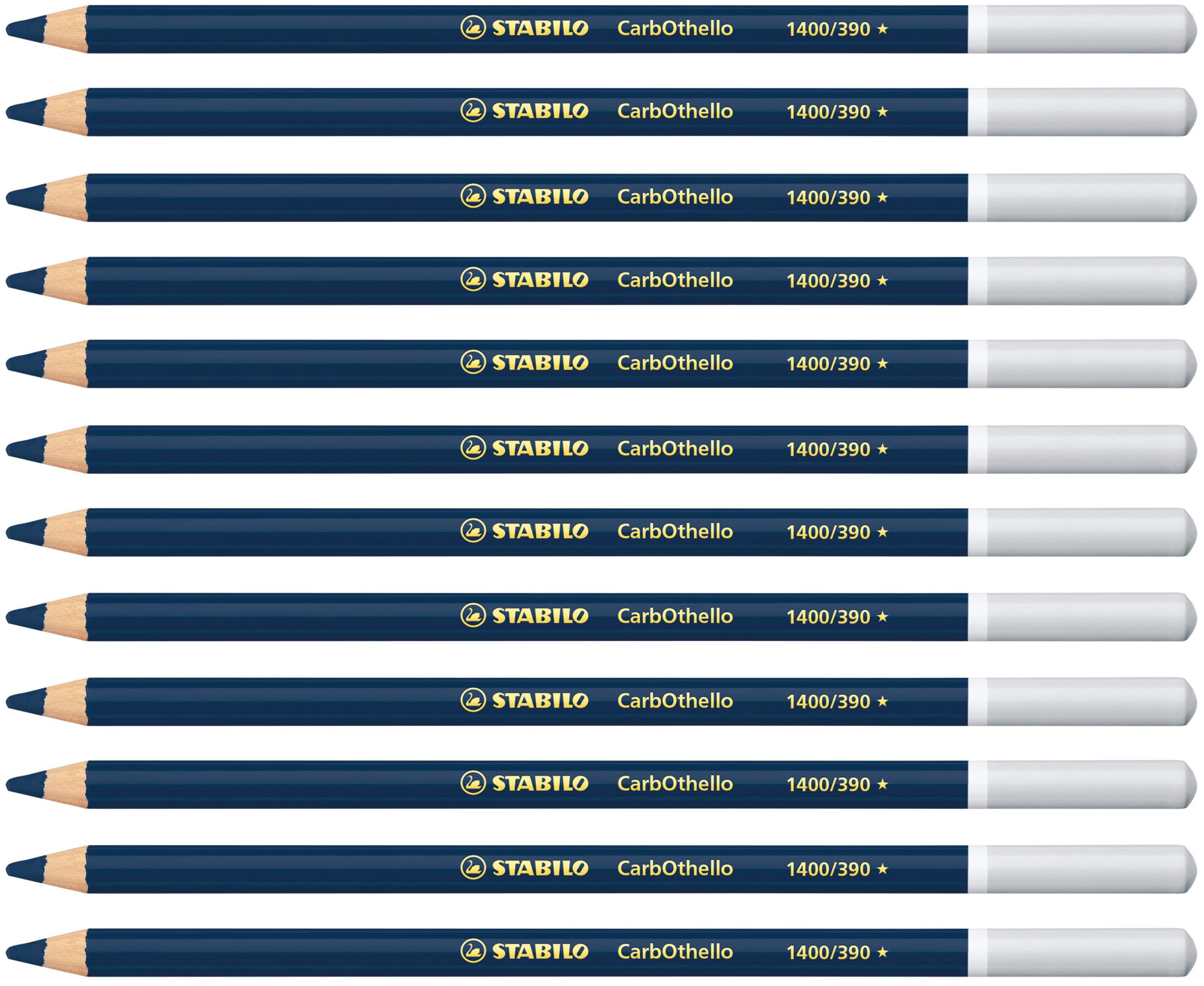 STABILO CarbOthello - Chalk-Pastel Pencil - Pack of 12 - Prussian Blue
