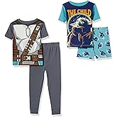 STAR WARS Boys’ 4-Piece Snug-Fit Cotton Pajama Set, NEW ARMOR, 4
