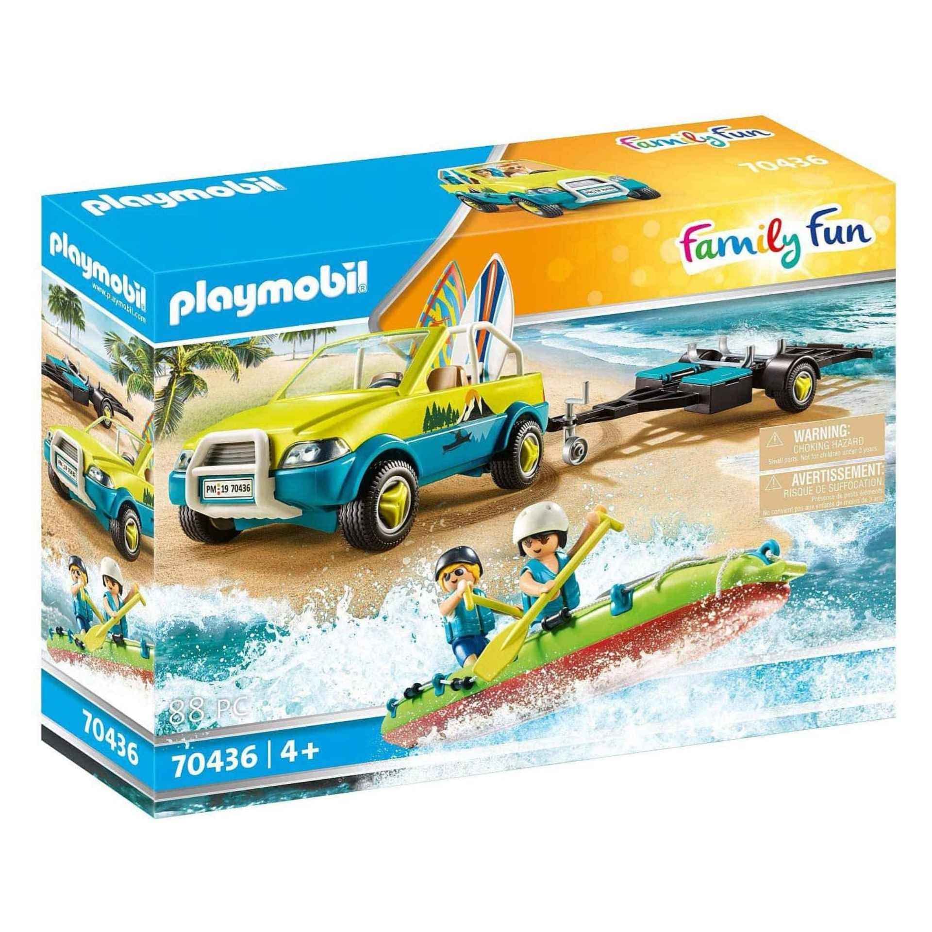 Playmobil Family Fun 70436 Car with Canoe, Ages 4+