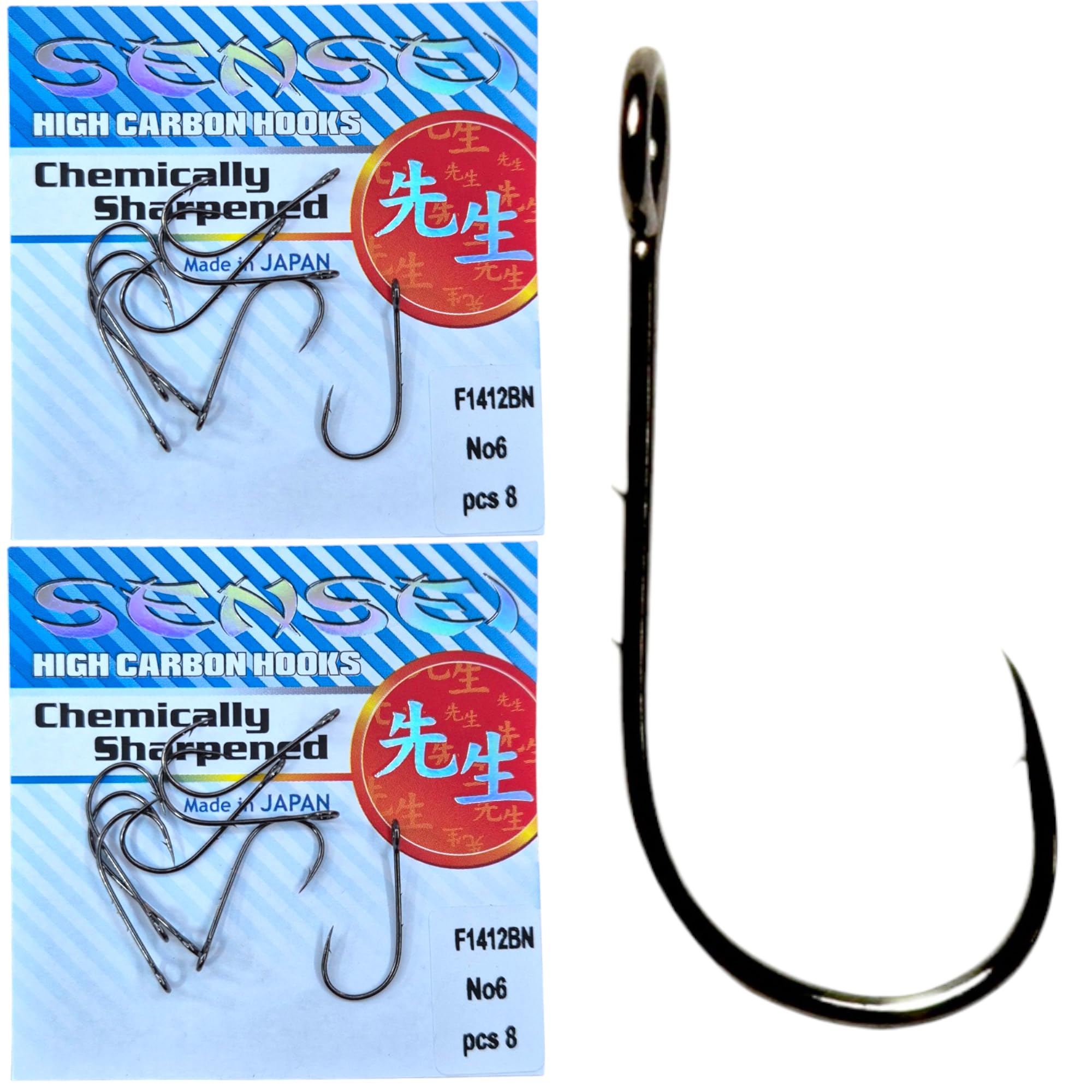 PRO FILSTAR 16 Piece Fishing Hook Set N6 - Double Barbed Hooks with Ring - Method Feeder - Carp Fishing Hooks - Carp Fishing Accessories - Pop Up Boilies Carp Hooks - Carp Fishing Hooks - Carp Rigs