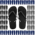 Trail maker 50 Pairs Bulk Wedding Flip Flops for Men Waterproof Wholesale Flip Flops for Men in Bulk for Wedding Guests, Bnb Guests, Hotels, and Charity Donation