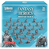 Classic Heroes - Mercenary Band II - 26 Paintable Characters for DND Miniatures Bulk I 28mm Dungeons Dragons D&D Miniatures I
