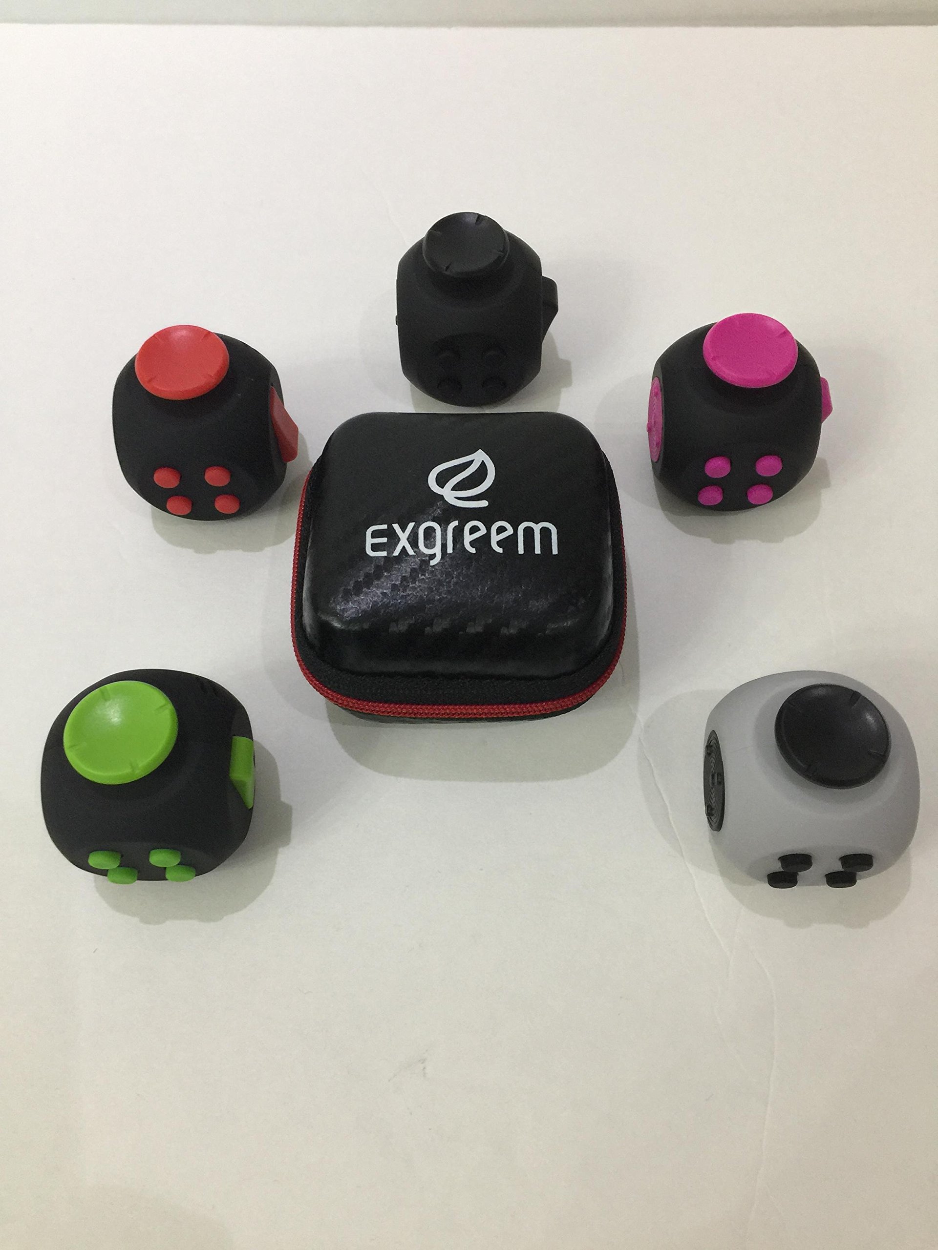 Exgreem 2017 NEW Third Generation Upgraded Version Fidget Cube, Anti-anxiety and Depression Cube for Children and Adults (Black)