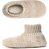 Cozylook Men's Slipper Socks with Grips, Fuzzy Indoor Slippers for Men, Soft Warm Winter Socks with Non-slip Soles