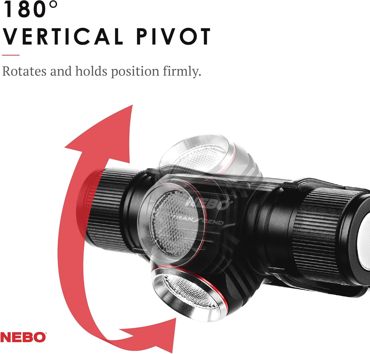 NEBO Transcend 1000-Lumen Headlamp Flashlight: 5 Mode Rechargeable LED Head Lamp; 1,000 Lumen Turbo function; adjustable reflective head strap - 7001: Sports & Outdoors