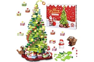 Siyaluens Advent Calendar 2025 Christmas Tree Building Blocks Set- 24 Days of Countdown Calendar Toys Gifts for for Adults Teens Girls Boys, 1206 Pieces