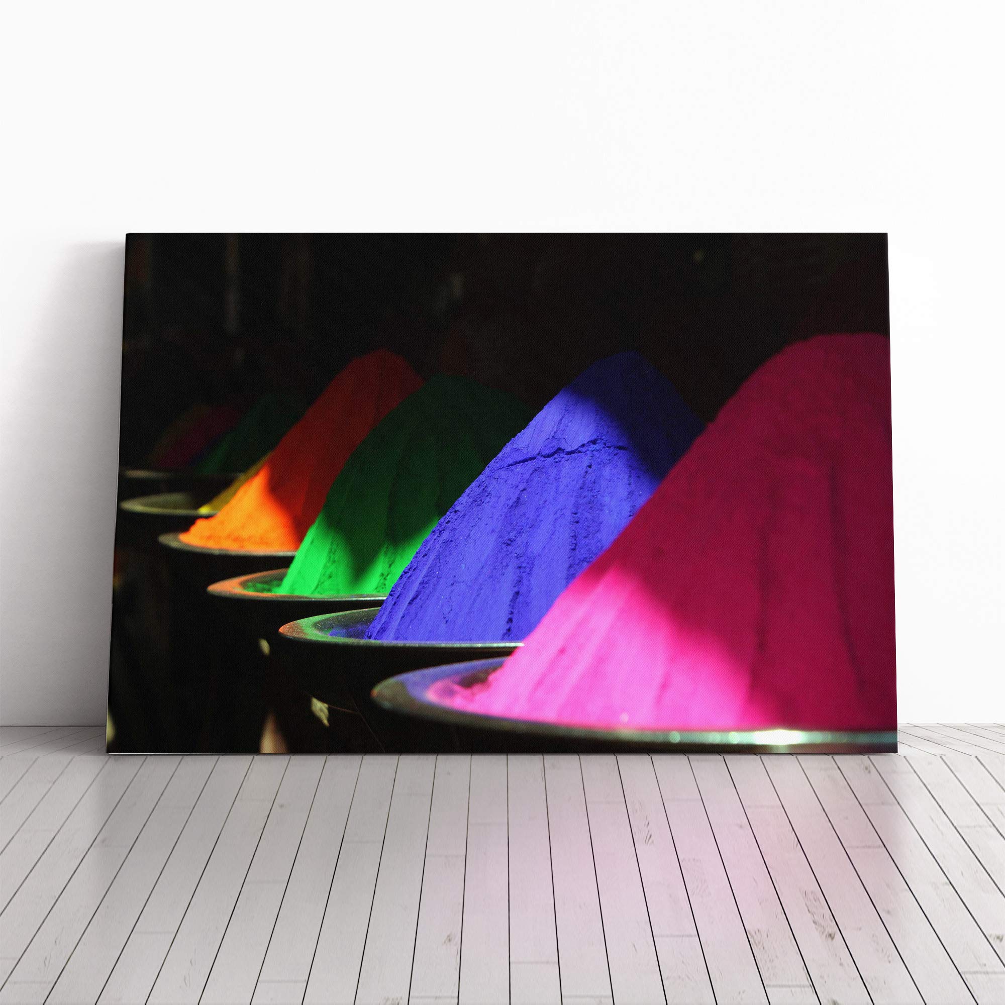 Mixed Spices (1) Canvas Print | Gallery Wrapped 30mm Frame Wall Art | 20x14 inches | Ready to Hang | Contemporary Picture | Living Room Bedroom Lounge Office