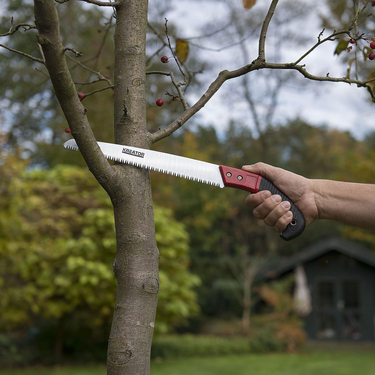 KREATOR KRTGR5003 300mm Straight Pruning Saw + Cover, Gray, 300 mm - Image 4