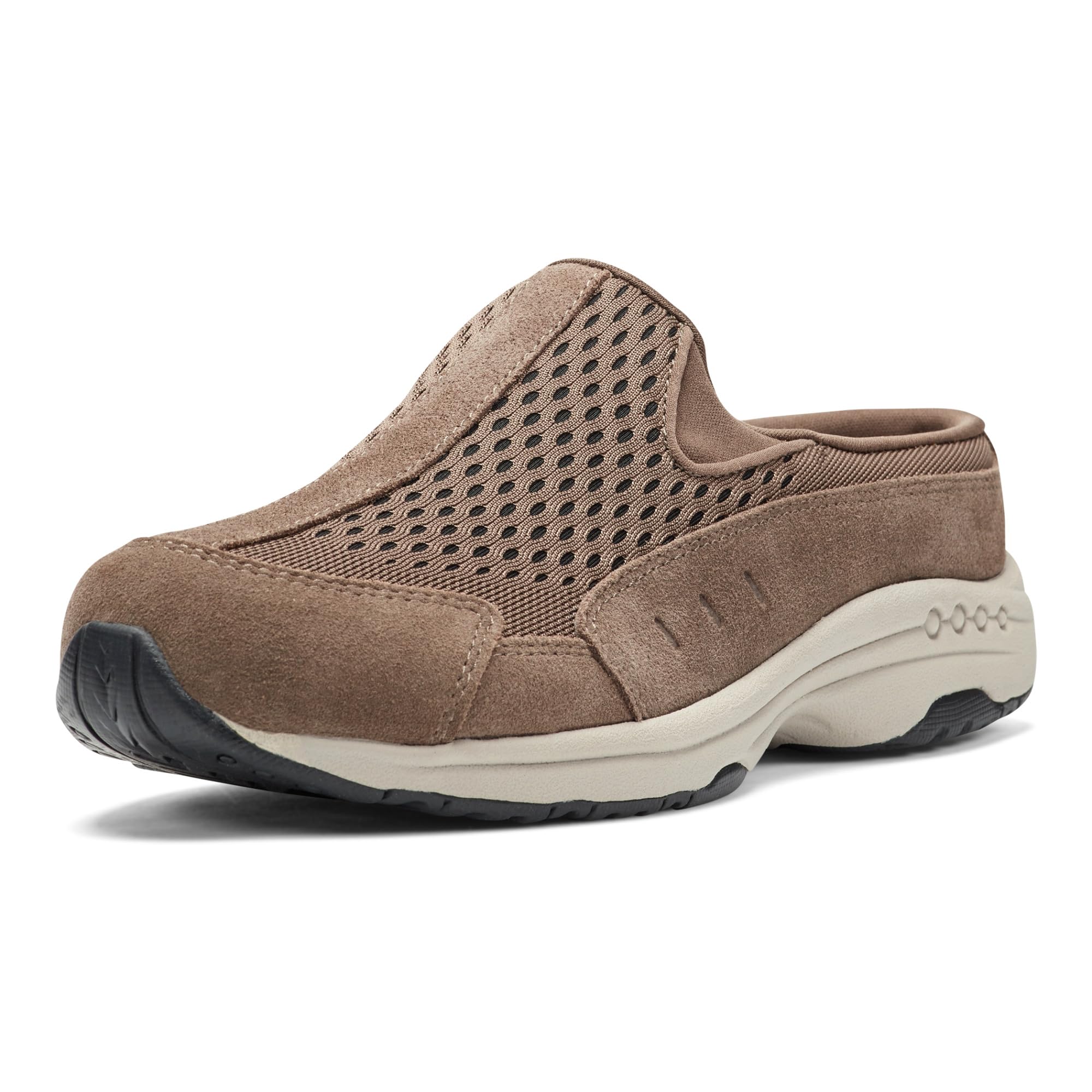 Easy Spirit Women’s Traveltime675 Clog, Taupe, 9.5 X-Wide