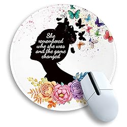 Gctriki Round Mouse Pad, Cute Butterfly Flower