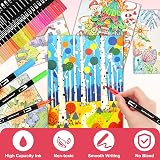 Funnasting 72 Colours Dual Tip Brush Pens for Drawing Calligraphy view 3