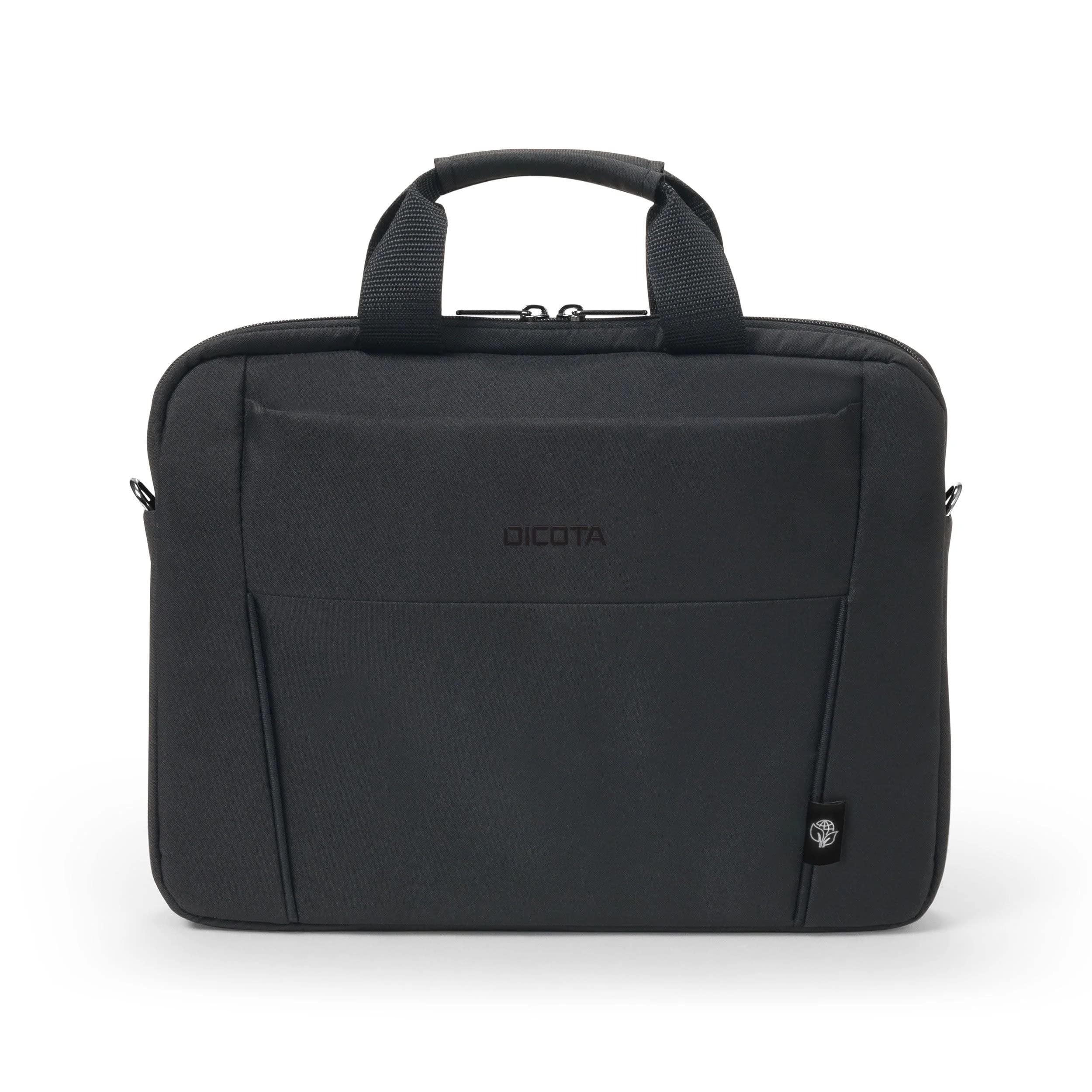 DICOTA Eco Slim Case BASE 13-14.1 - functional laptop case with protective padding, black