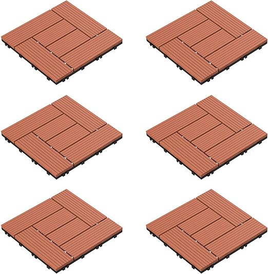 Pure Garden 50 Lg1190 Patio And Deck Tiles Interlocking Criss