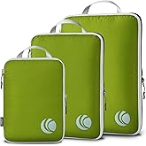 Cipway Compression Packing Cubes, Ultralight Luggage Organizer Bags, Travel Essentials for Carry on Suitcase (3 Piece,Green)