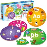 SYNARRY Number and Alphabet Puzzles for Kids Ages 4-6, Alphabet Learning Toys for Kids Ages 3-5, ABC Puzzles Preschool Learning Activities Educational Toys Gifts for 3 4 5 6 7 8 Year Old Boys Girls