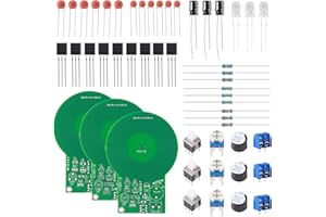 Dorhea 3Pcs Metal Detector Kit Electronic Practice Kit DC 3V-5V 60mm Non-Contact Sensor Board Module DIY Electronic Part Meta