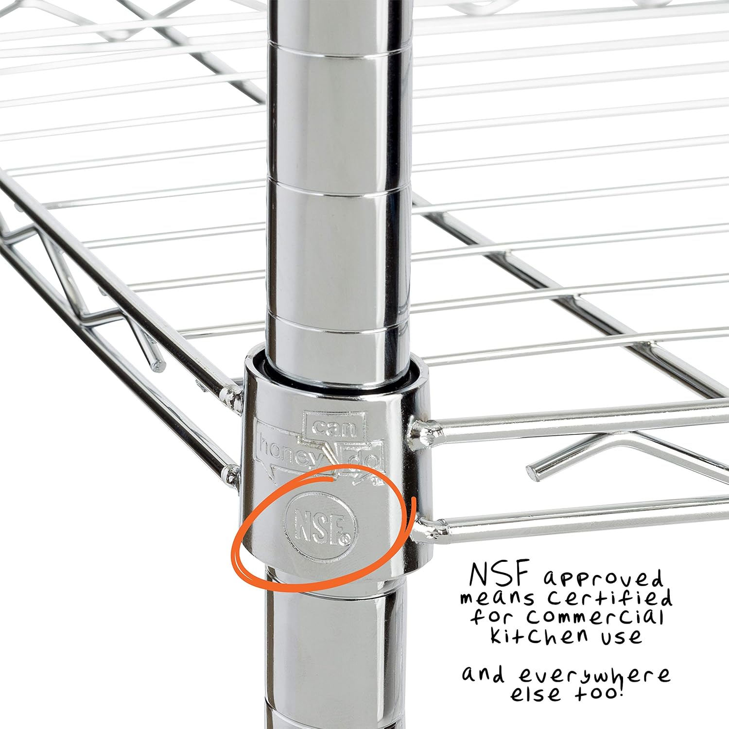 5-Tier Chrome Heavy-Duty Adjustable Shelving Unit with 200-lb Per Shelf Weight Capacity: Home & Kitchen