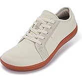 WHITIN Women's Canvas Barefoot Shoes | Wide Width Minimalist Sneakers | Classic Fit Low Top